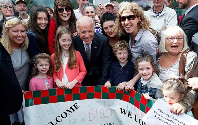 Irish American former Vice President Joe Biden in Co. Mayo on his first trip to Ireland in June 2016. 