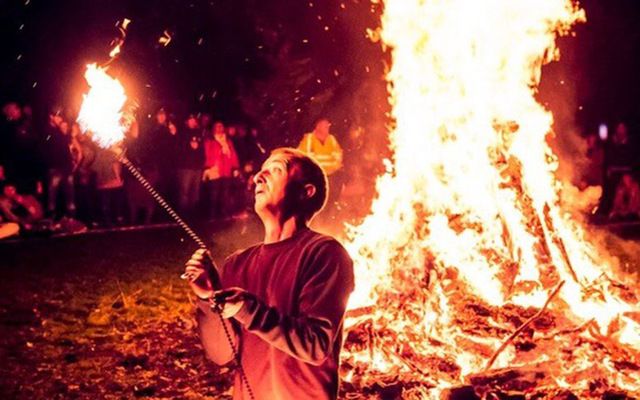 Fire ritual at the Spirit of Folk. 