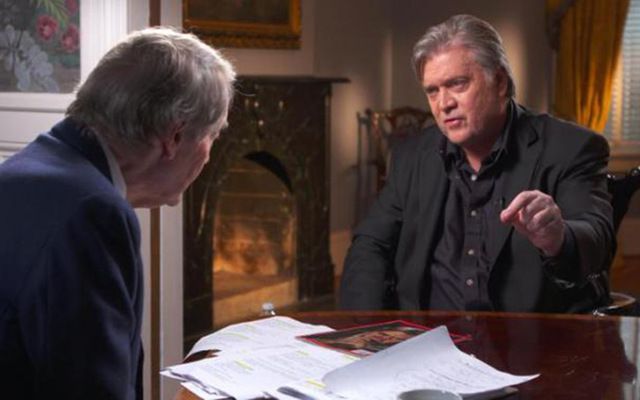 Charlie Rose interviews Steve Bannon on 60 Minutes. 