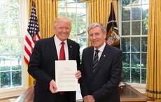 Ireland's new Ambassador to the US Dan Mulhall meets with President Trump