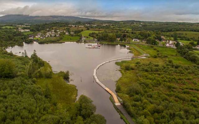 Aerial screenshot of the new Shannon Blueway Boardwalk .