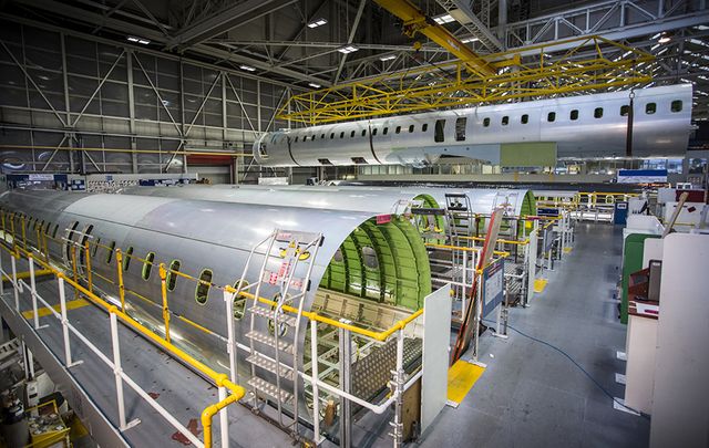 Inside Bombardier in Belfast.