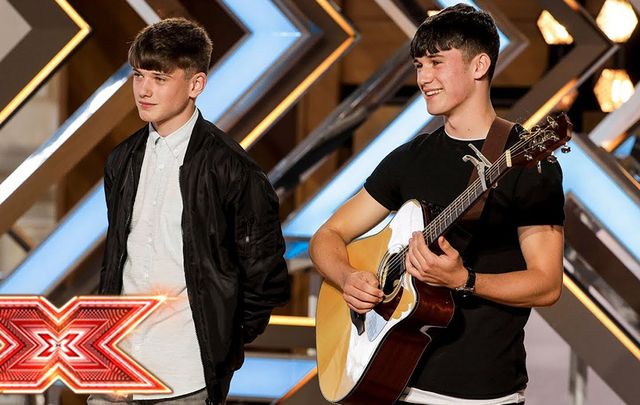 Stars in the making: Sean and Conor Price, on The X Factor.