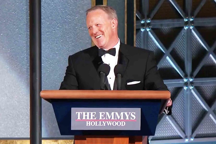 “Most popular” Sean Spicer’s surprise Emmy’s appearance