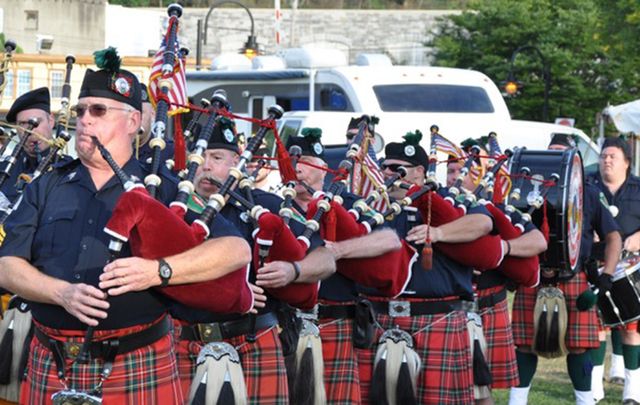 Pipers take part in last year’s Hudson Valley Irish Fest.