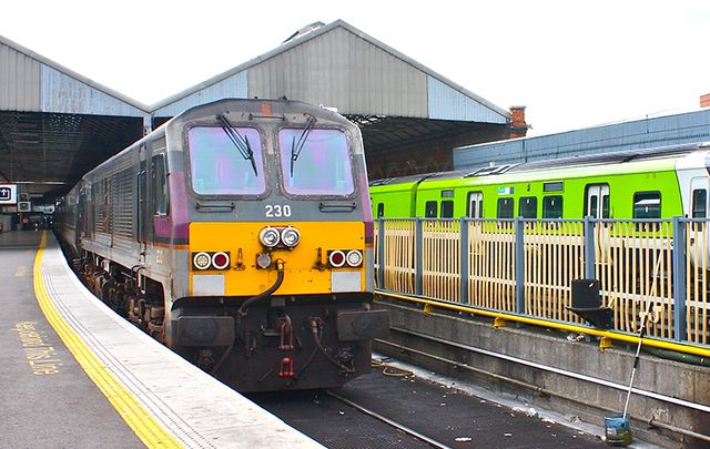 The Dublin to Belfast Enterprise train.