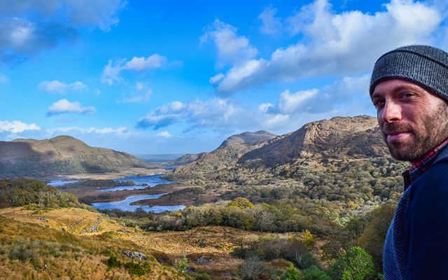 Taking in the Irish landscape. 