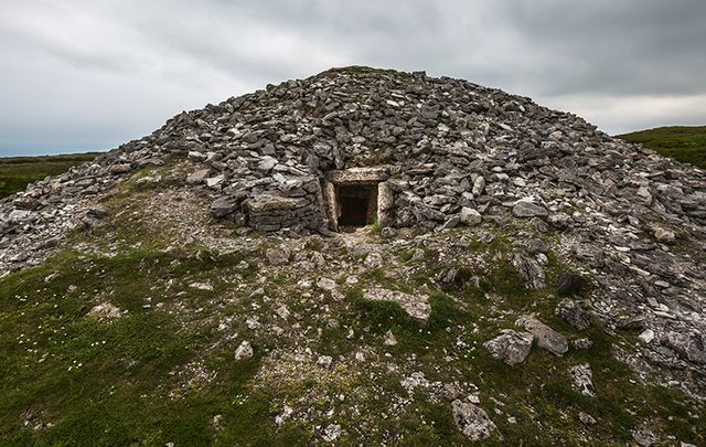 Ancient Neolithic tomb at Carrowkeel, County Sligo. 