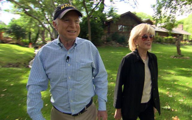 John McCain and his wife Cindy on CBS' 60 Minutes