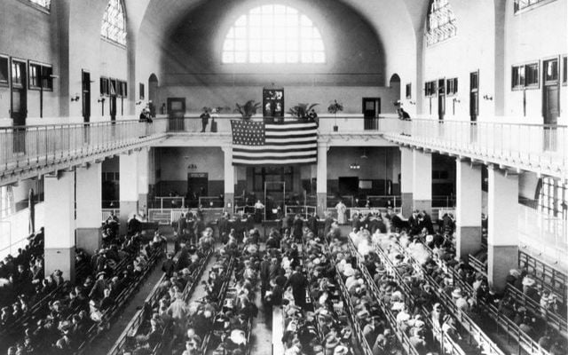 Ellis Island, circa 1880.