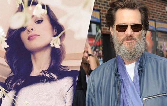 Tipperary makeup artist Cathriona White and actor Jim Carrey.