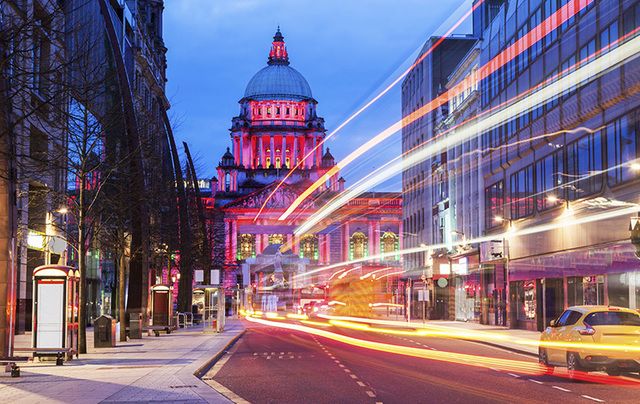 Belfast City at night. 