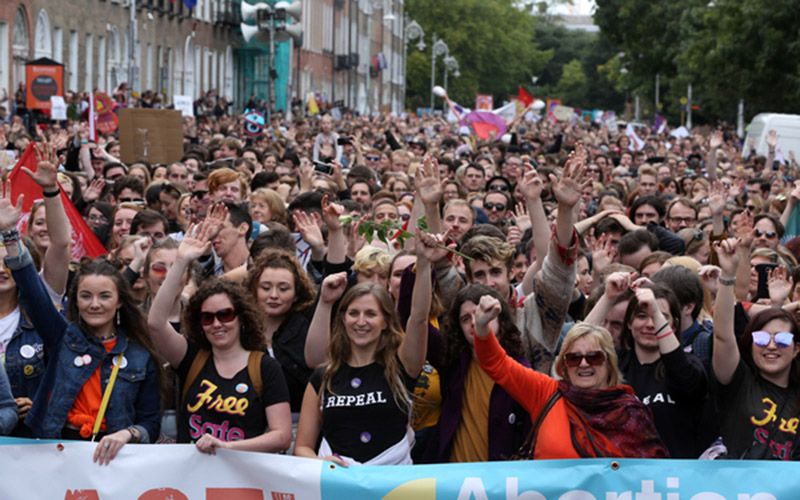 Record numbers at abortion rights march in Dublin