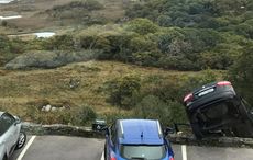 Scary scene as tourists' car dangles over famous Irish lookout point