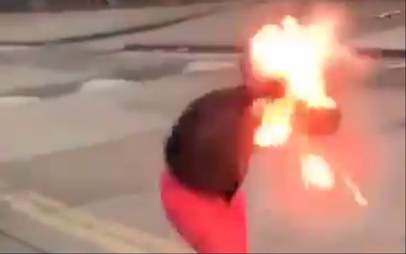 Dublin thugs explode firework inside woman's hood