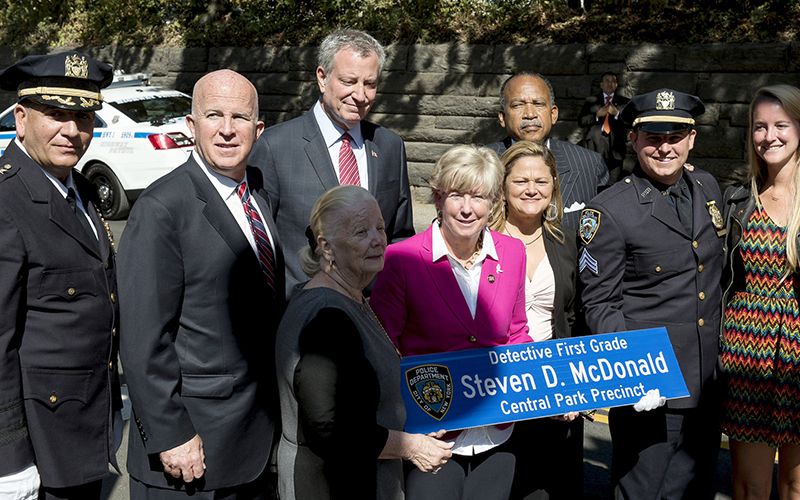 Street named after Irish American NYPD hero Steven McDonald