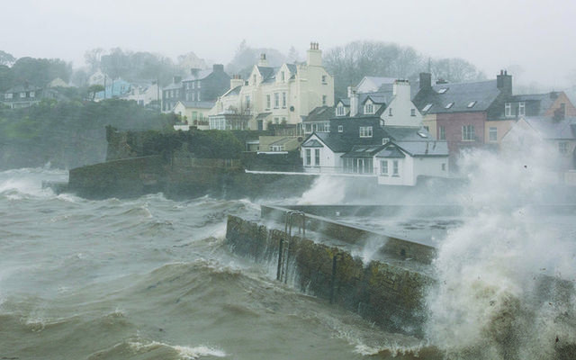 The coast of Ireland has been buffeted by roaring waves 