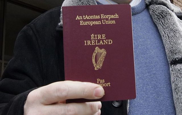 Irish passport: \"we will soon have a glut of new countrymen and countrywomen joining us under the Tricolor.\"