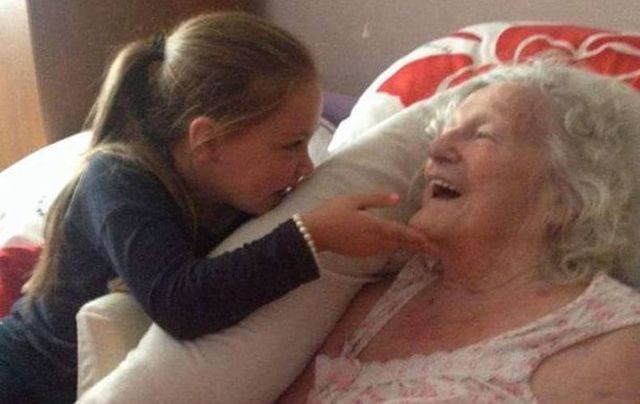 Five-year-old Sophie Miller sings “You are my sunshine” as she meets her great-grandmother for the first time in over four years.