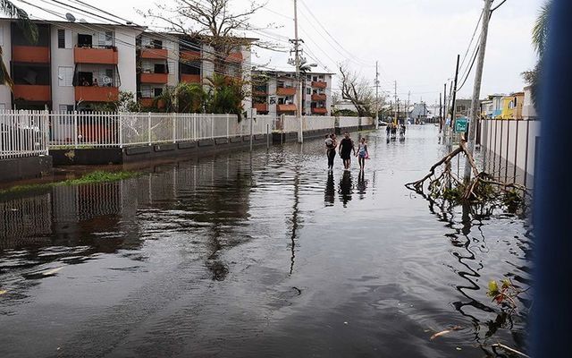 Flooding in Puerto Rico in the wake of Hurricane Maria 