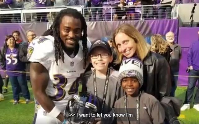 Alex Collins meets young Irish dancer Carl Tubbs. 