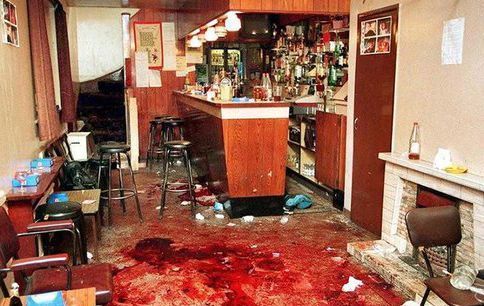 The aftermath of the Loughinisland massacre. 