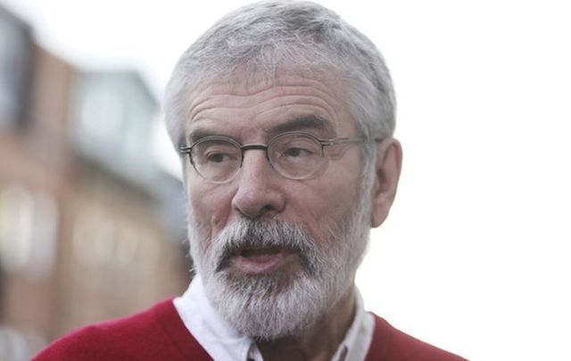 Gerry Adams was less than impressed to be left standing at the door to the White House on St.Patrick\'s Day. 