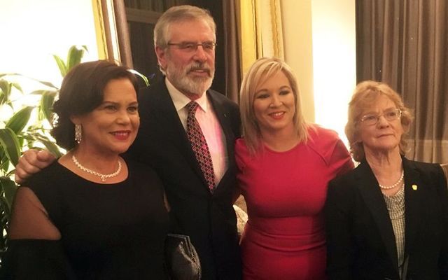 Mary Lou McDonald, Gerry Adams, Michelle O\'Neill and Rita O\'Hare at the Friends of Sinn Fein fundraiser, in New York.