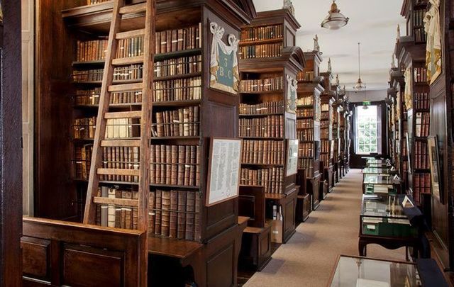 The interior of Marsh\'s Library, the oldest library on Ireland. 