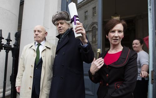 Bob Geldof with the Freedom of Dublin. 