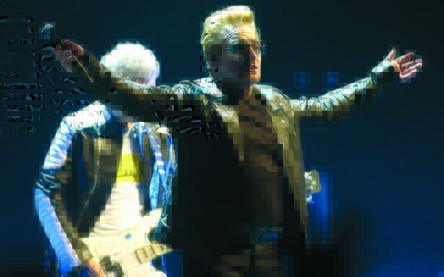 Bono, the front man of U2.