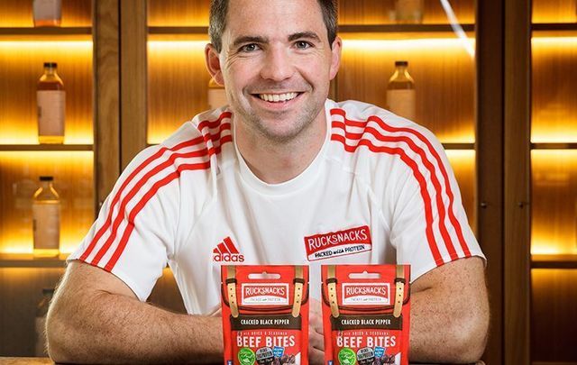 Colm Connolly with packets of his Rucksnacks.\n