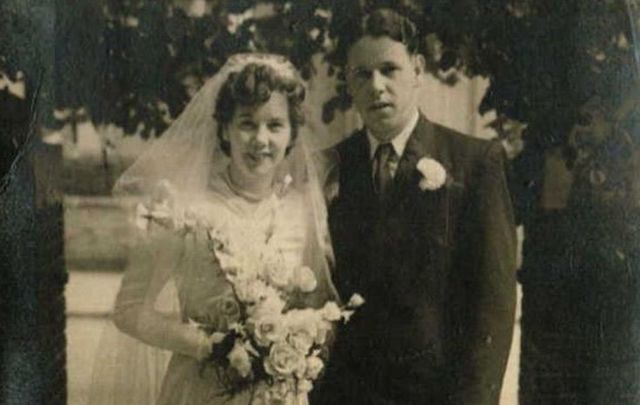 A wedding photo of my grandmother I discovered via Ancestry.com. 