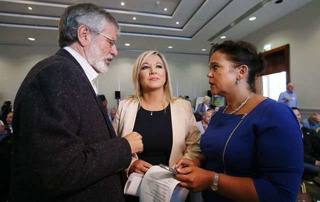 Sinn Fein\'s Gerry Adams, Michelle O\'Neill and Mary Lou McDonald.