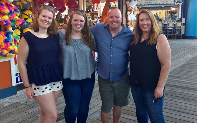 Mike Farragher and his family hanging out during the summer. 