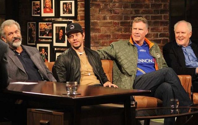 Mel Gibson, Will Ferrell, Mark Walhberg and John Lithgow on the Late Late Show