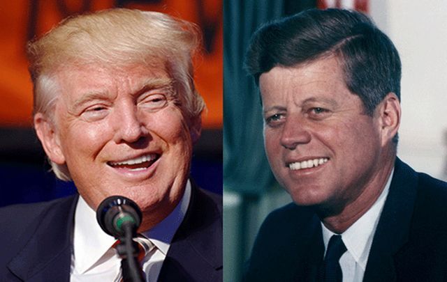 President Donald Trump and President John F. Kennedy.