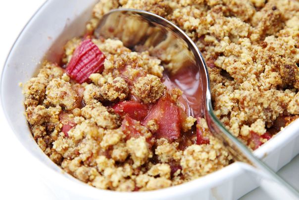 Rhubarb crumble.