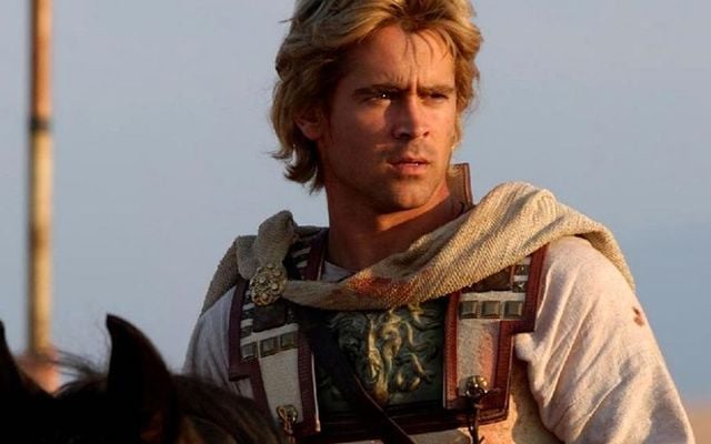 Colin Farrell, with an amazing hair cut and seriously Dub accent, in Oliver Stone\'s \"Alexander\".