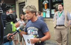 Irish ultra-distance runner warming up to run from Boston to New York