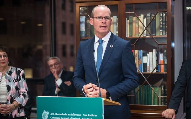 Simon Coveney speaking at the US Consulate in New York.