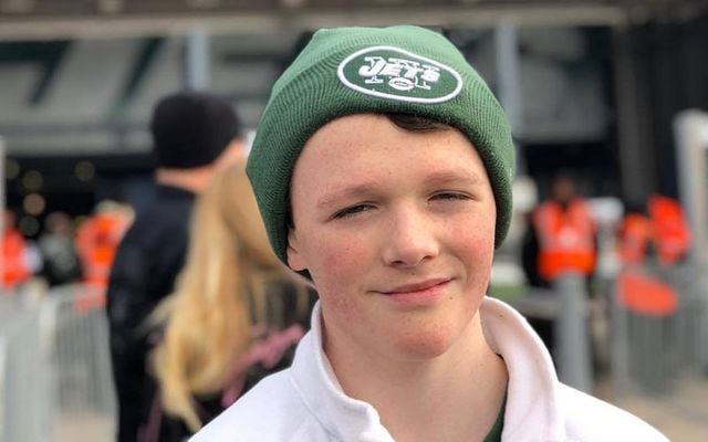 Liam O\'Brien at a Jets game.