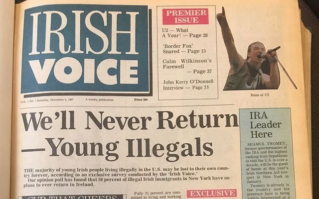 The first ever Irish Voice newspaper.