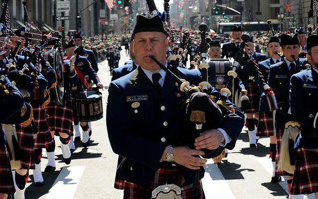 Piper in the New York St. Patrick\'s Day parade on Fifth Avenue.