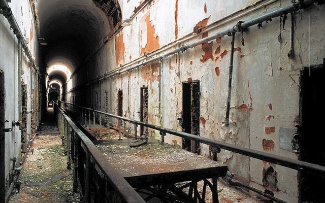 Inside the Eastern State Penitentiary.