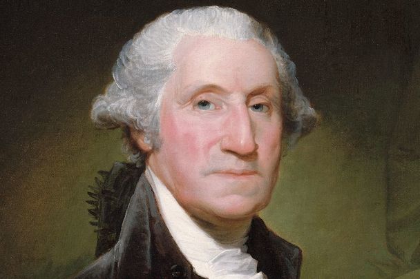 A 1795 portrait of George Washington by Gilbert Stuart.