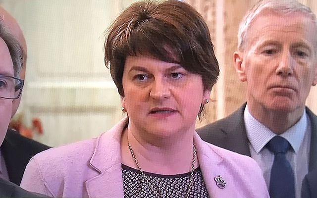Arlene Foster, leader of the DUP, saying no live from Stormont to the first Brexit deal on December 4.