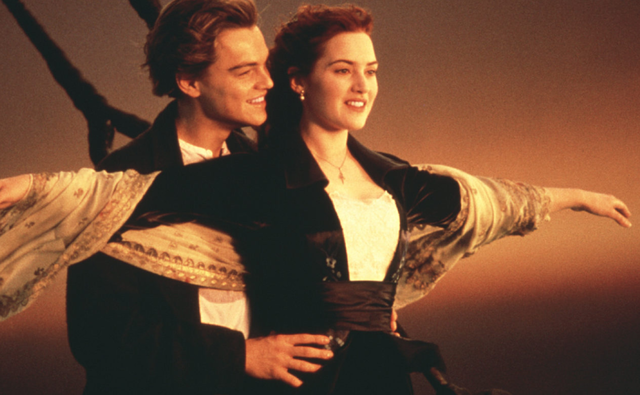 Leonardo di Caprio and Kate Winslet in the Jame Cameron helmed \"Titanic\".