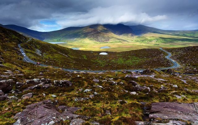 The breathtaking landscape at Conor\'s Pass, outside Dingle, in County Kerry.
