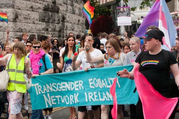 Trans activists at Dublin Pride
